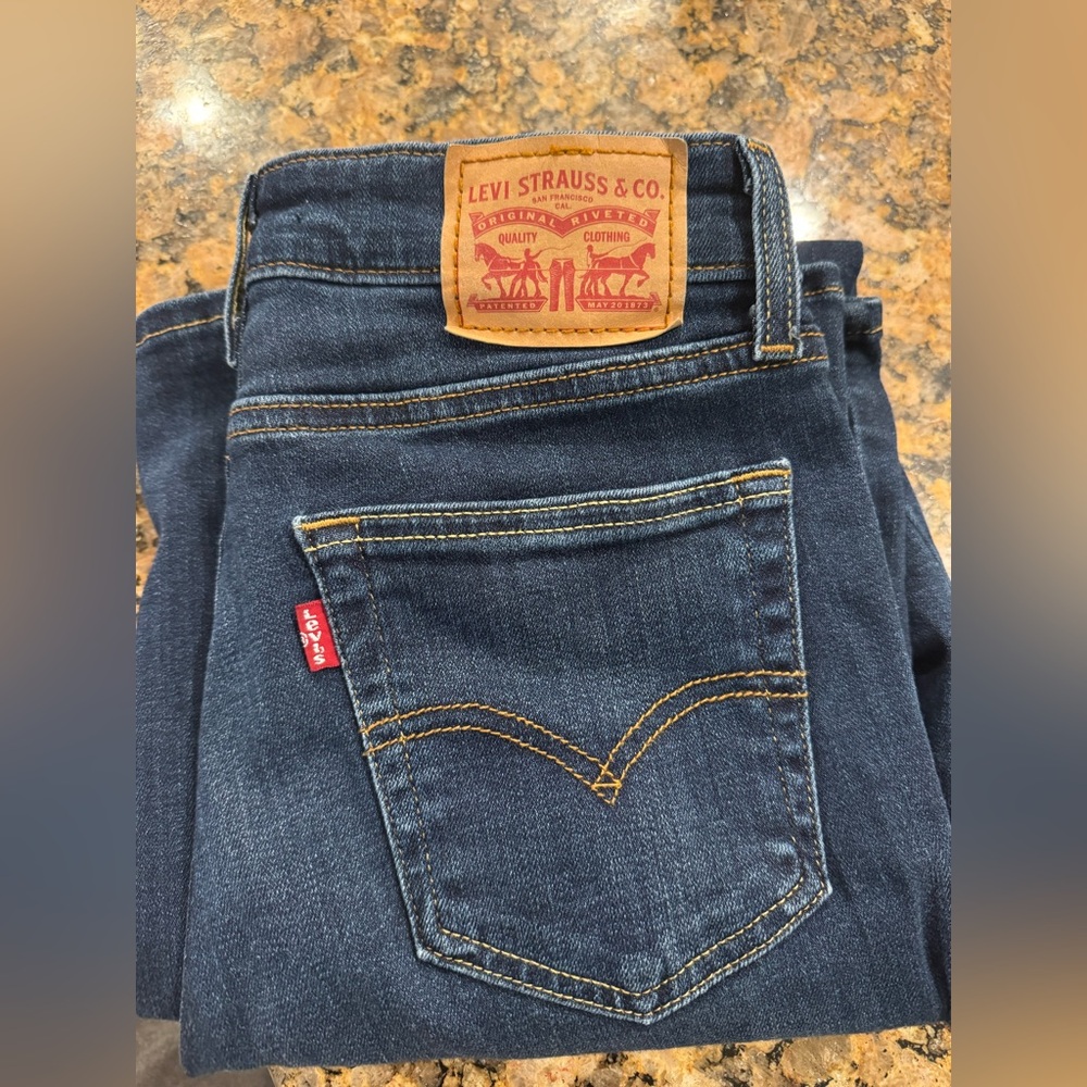 Levi Women’s 726 High-Rise Flare Jeans in 27- Dark Indigo